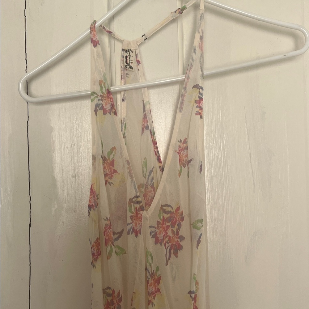 Free People stop and stare floral maxi sheer dress size xs nwot - Picture 6 of 10